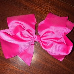 Texas Size Big Hair Bows with French Clip HOT PINK